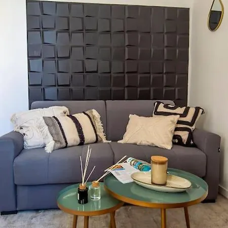 Elegant T2 Renove 4 Pers, Centre Nice, Climatise 아파트