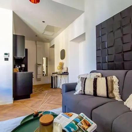 Elegant T2 Renove 4 Pers, Centre Nice, Climatise 아파트 니스